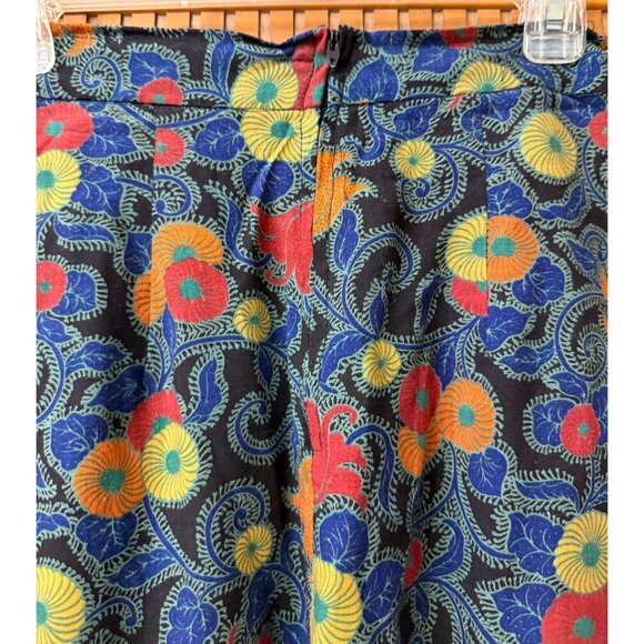 Vintage 1980s Midi Skirt Floral Pattern Size 7/8, Small Flowy Boho - Picture 7 of 8